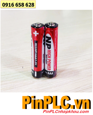 Pin đũa AAA R03 (NP), Pin đũa AAA High Power R03(NP) chính hãng Made in Vietnam /Gói 2viên
